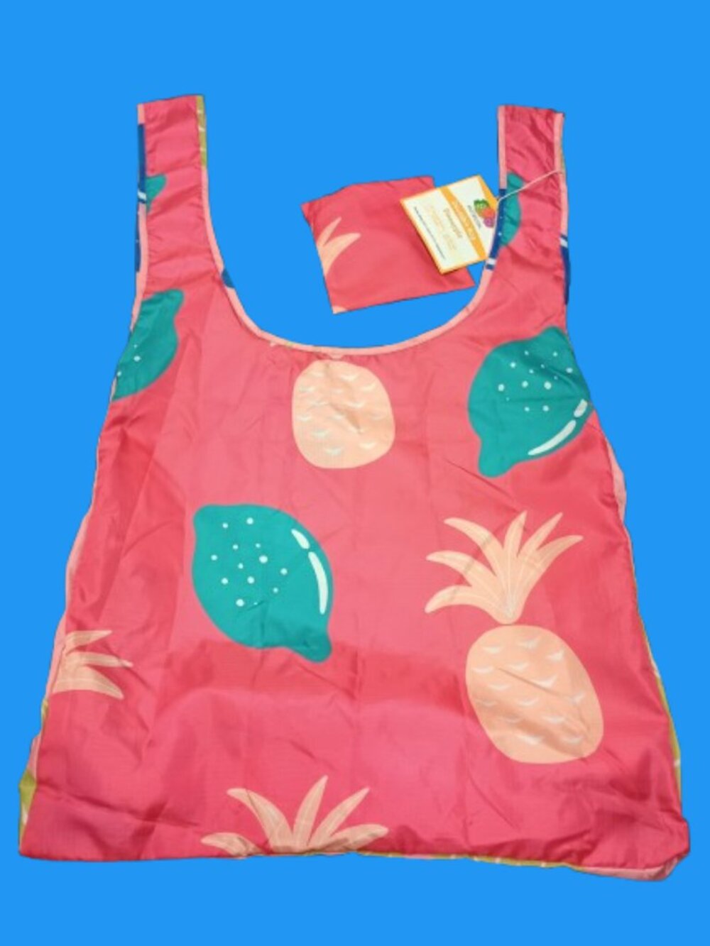 NWT Fruit of the Loom Pineapple Reusable Shopping Tote Bag.
